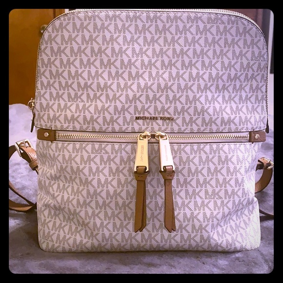 Michael Kors Handbags - MICHAEL KORS SIGNATURE MEDIUM SLIM BACKPACK